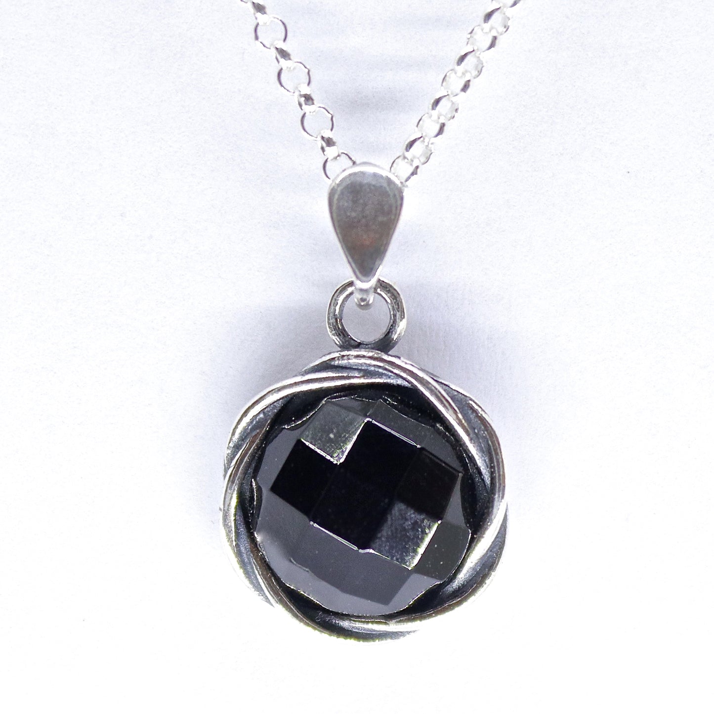 Gemstone sterling silver 925 pendant necklace