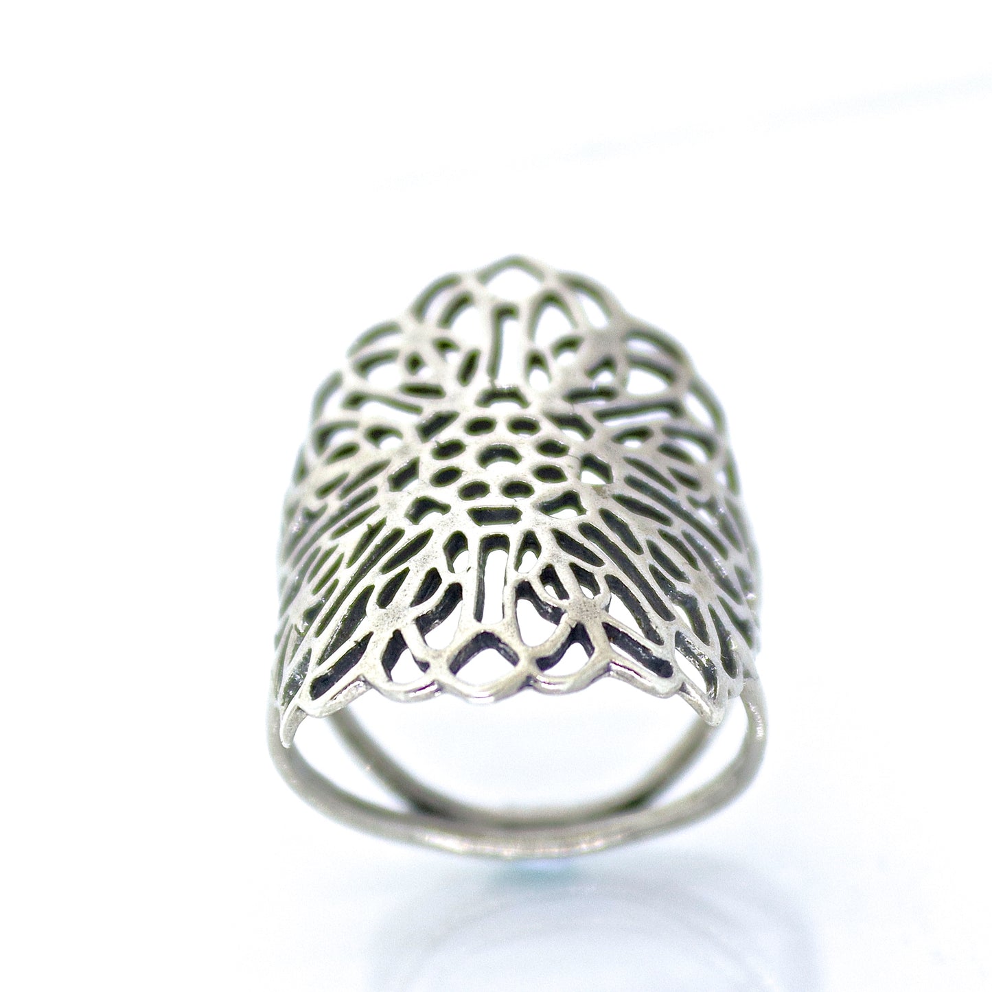 Long statement sterling silver 925 ring