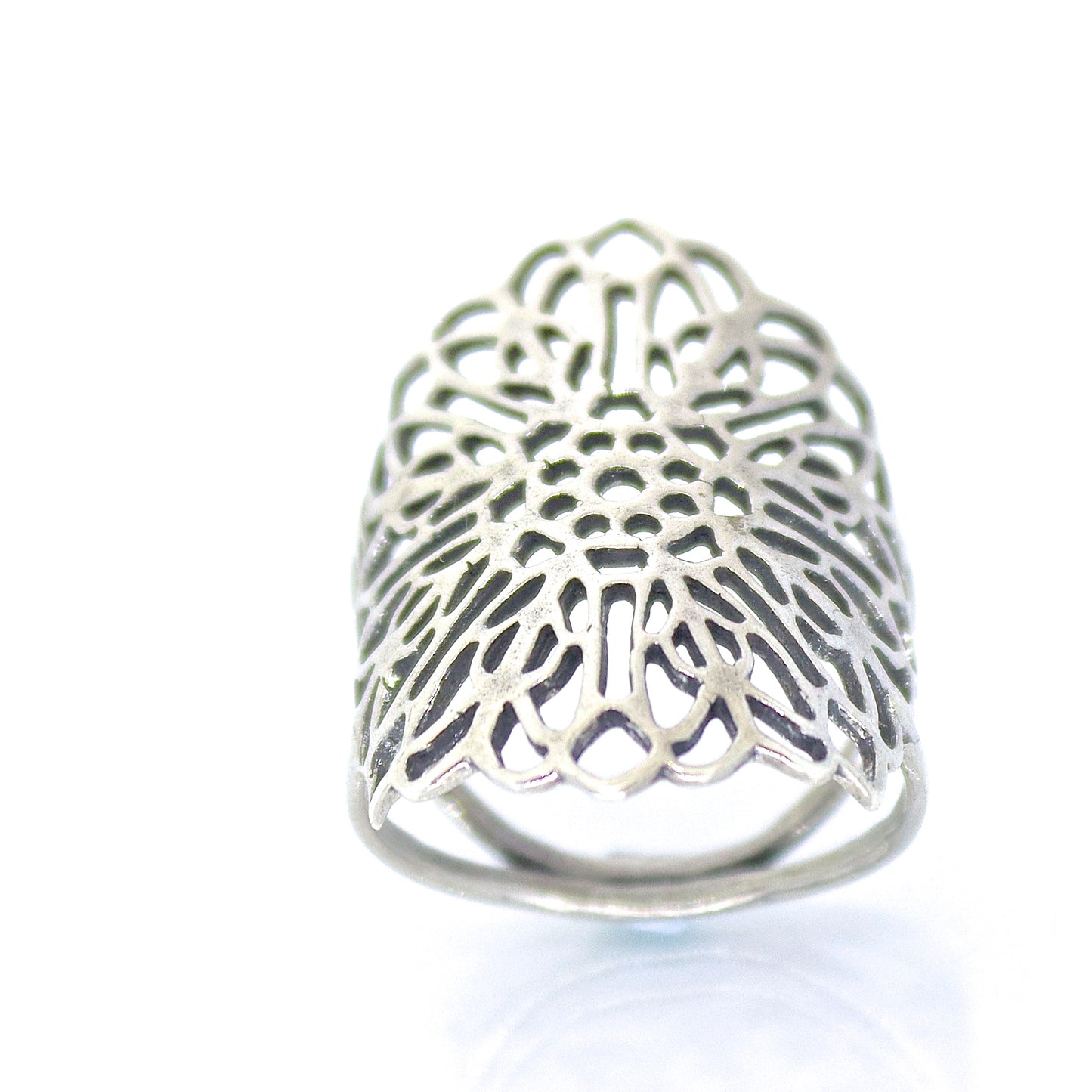 Long statement sterling silver 925 ring