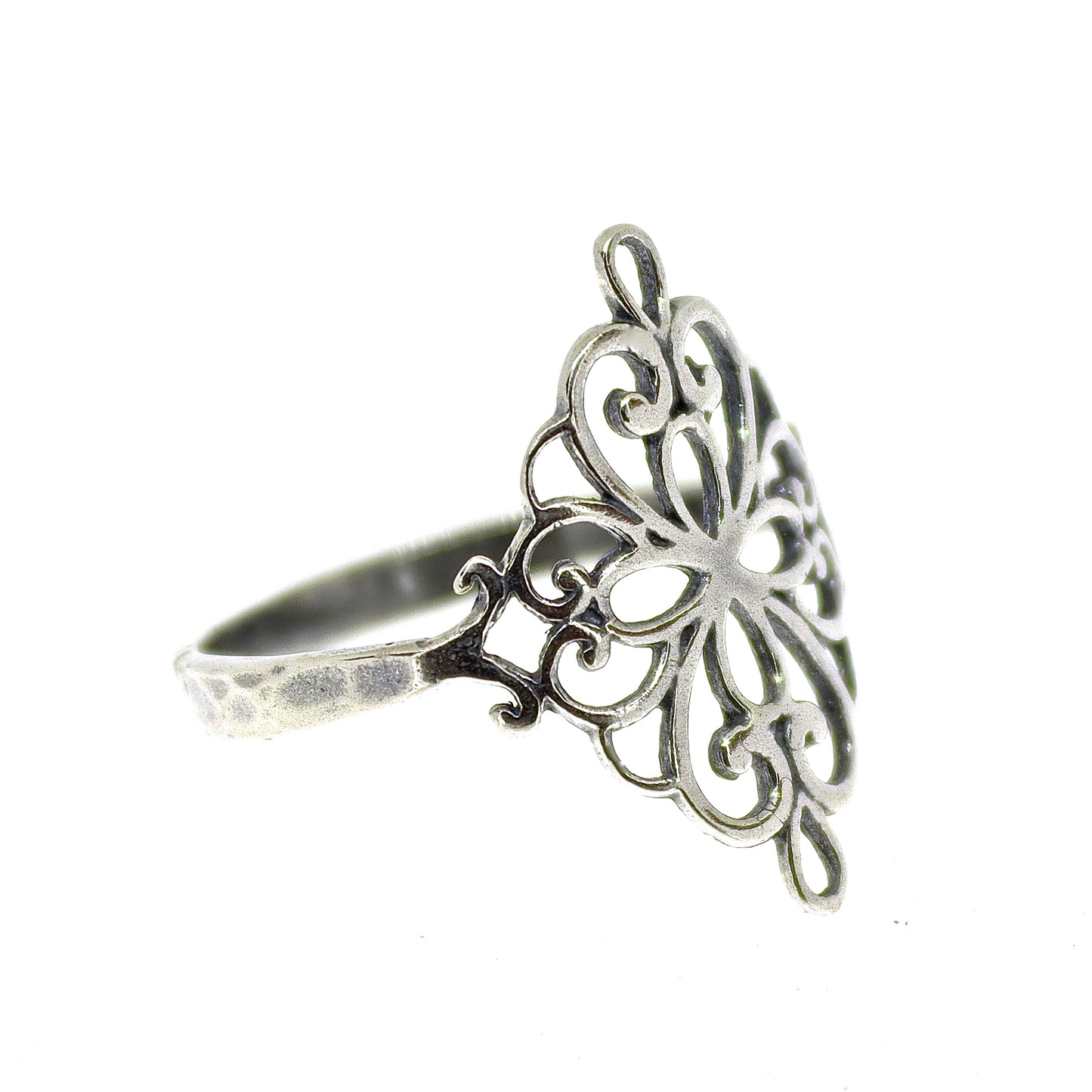 Victorian style sterling silver 925 ring band