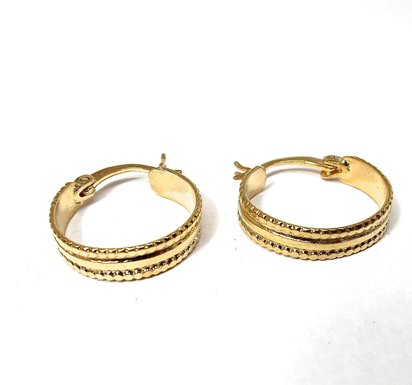 Wide solid 14k gold hoops earrings, Chunky gold hoop earrings, Real 14k solid gold hoop earrings