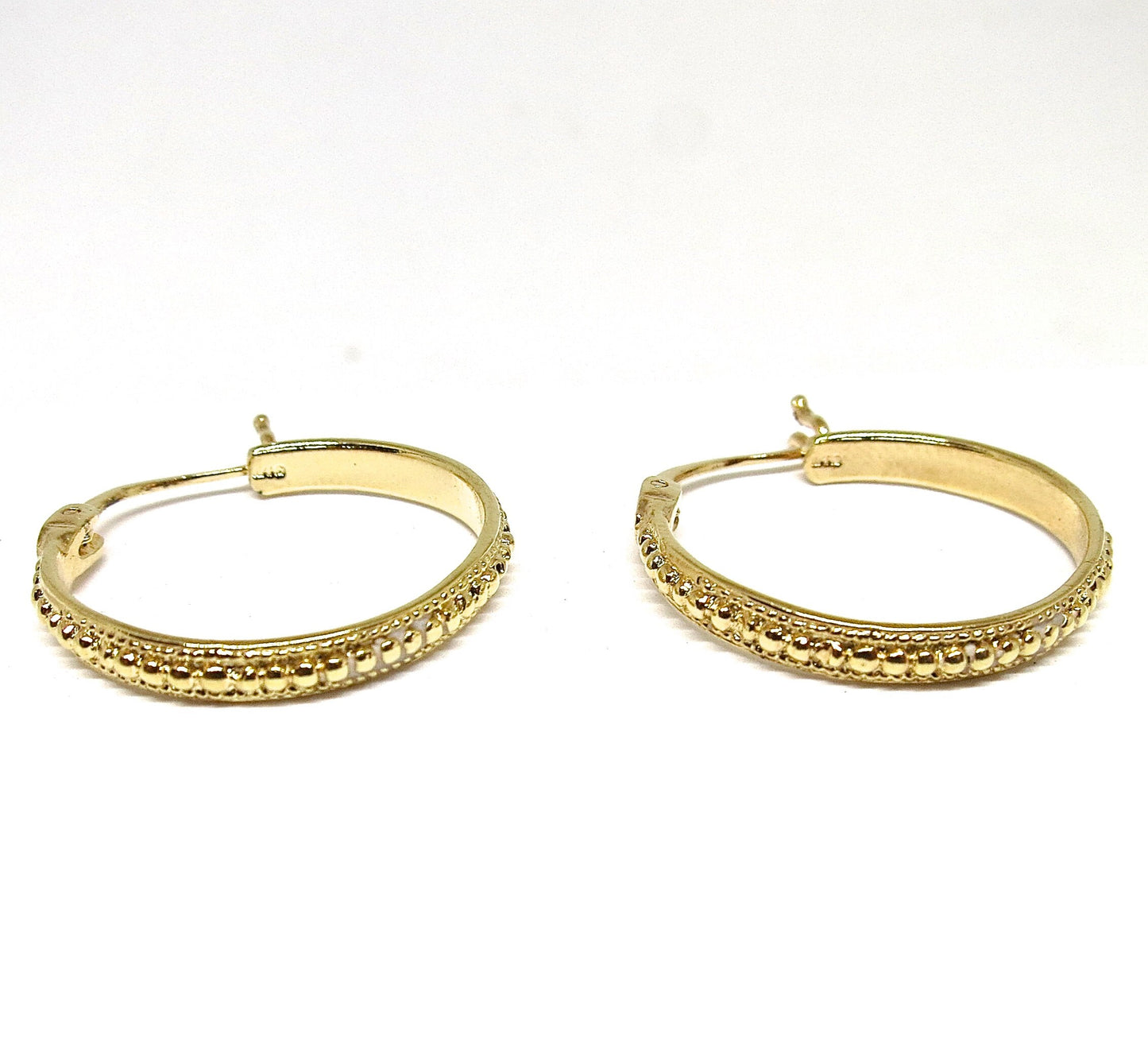 14k gold hoop earrings vintage style