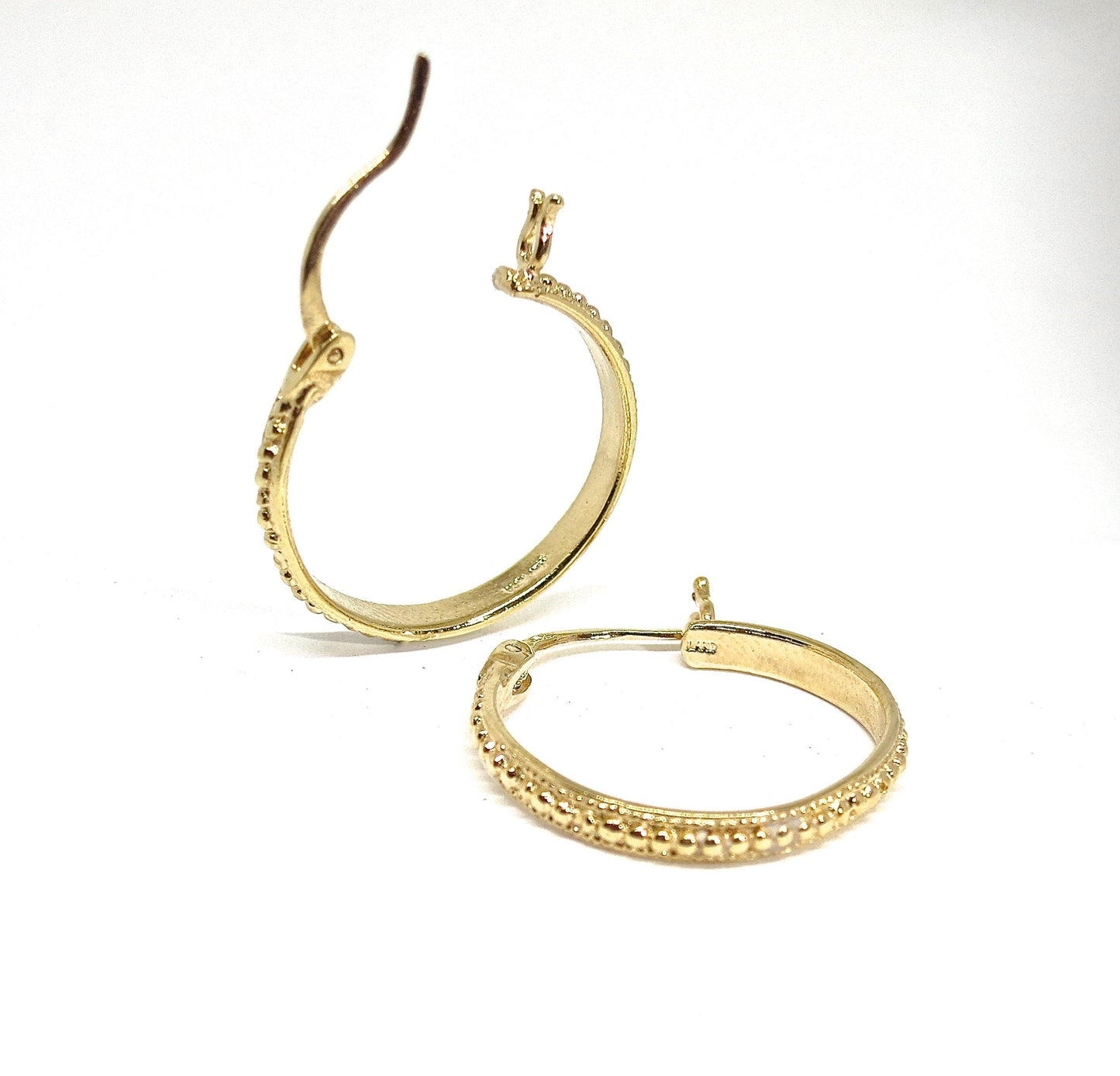14k gold hoop earrings vintage style