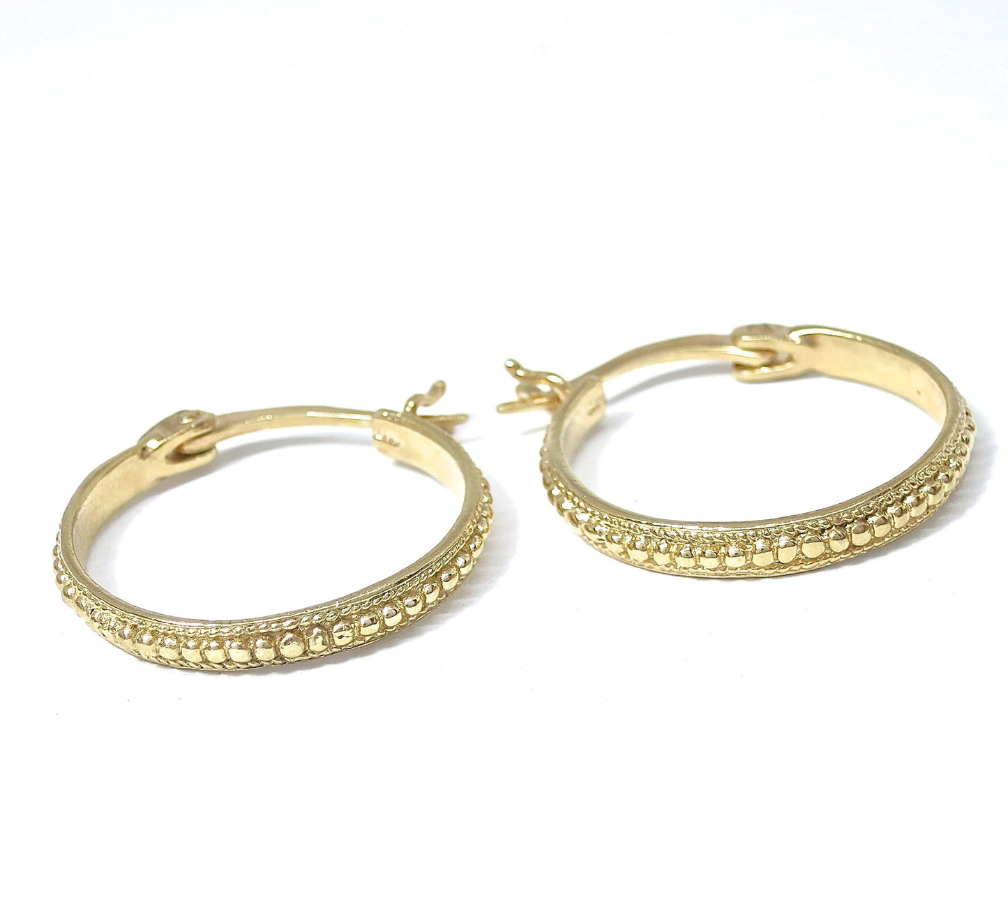 14k gold hoop earrings vintage style