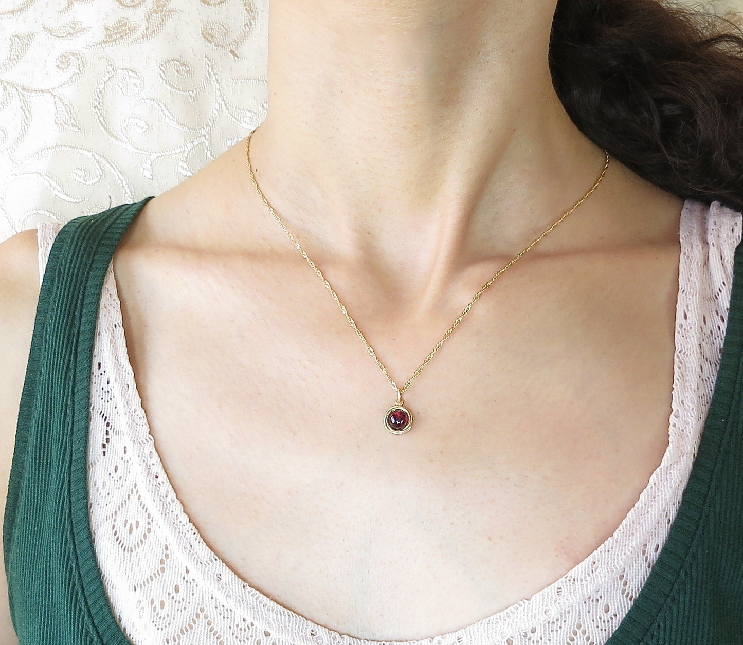 Jade earrings and necklace set, Sterling silver 925 jewelry set, Green stone set earrings and Pendant