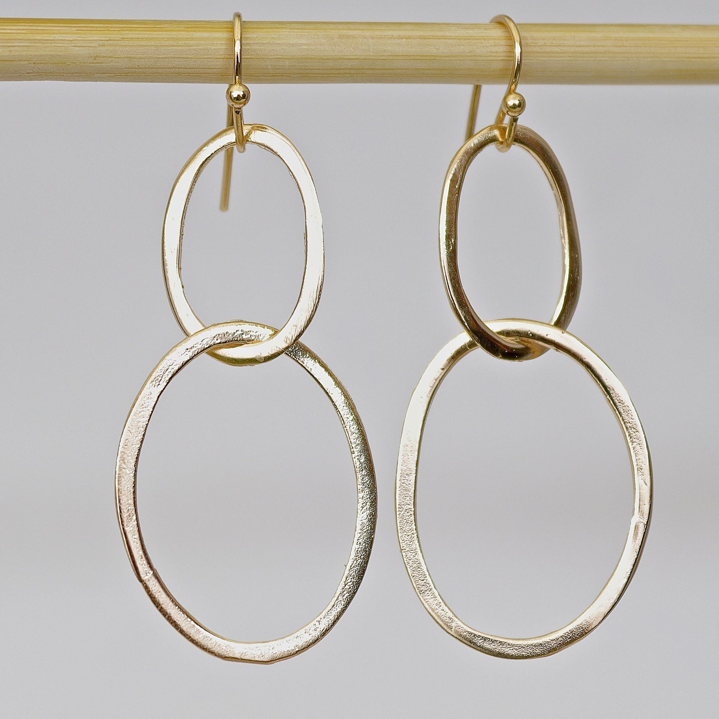 Link 14k gold dangle earrings