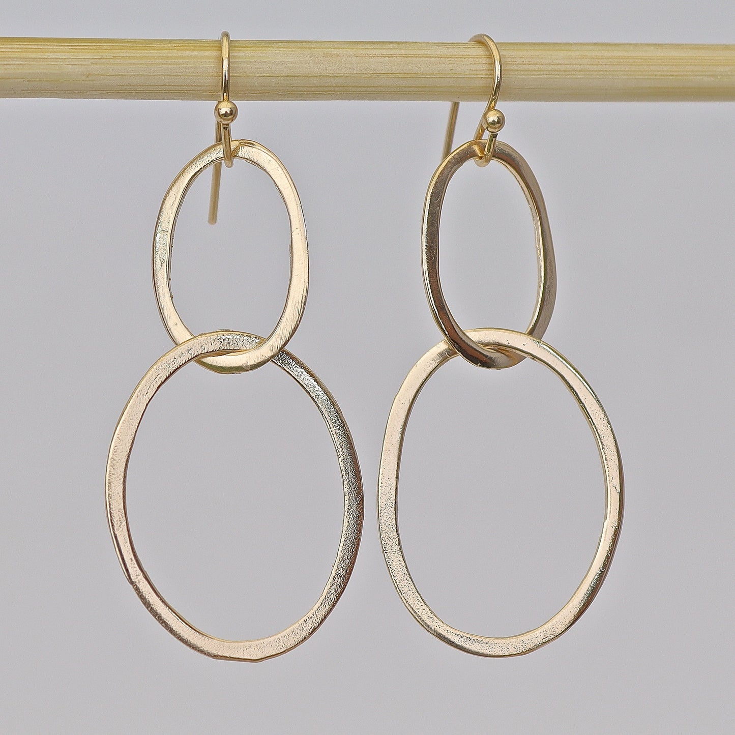 Link 14k gold dangle earrings