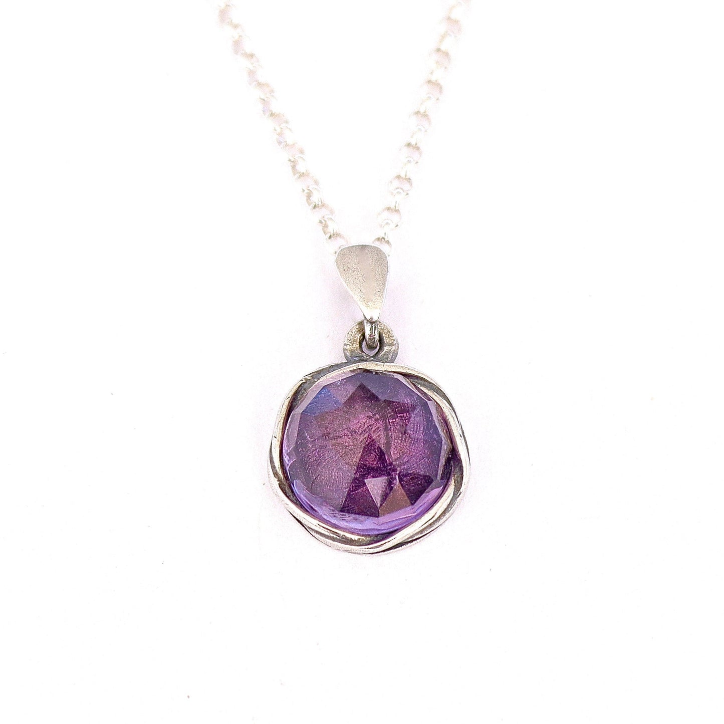 Gemstone sterling silver 925 pendant necklace