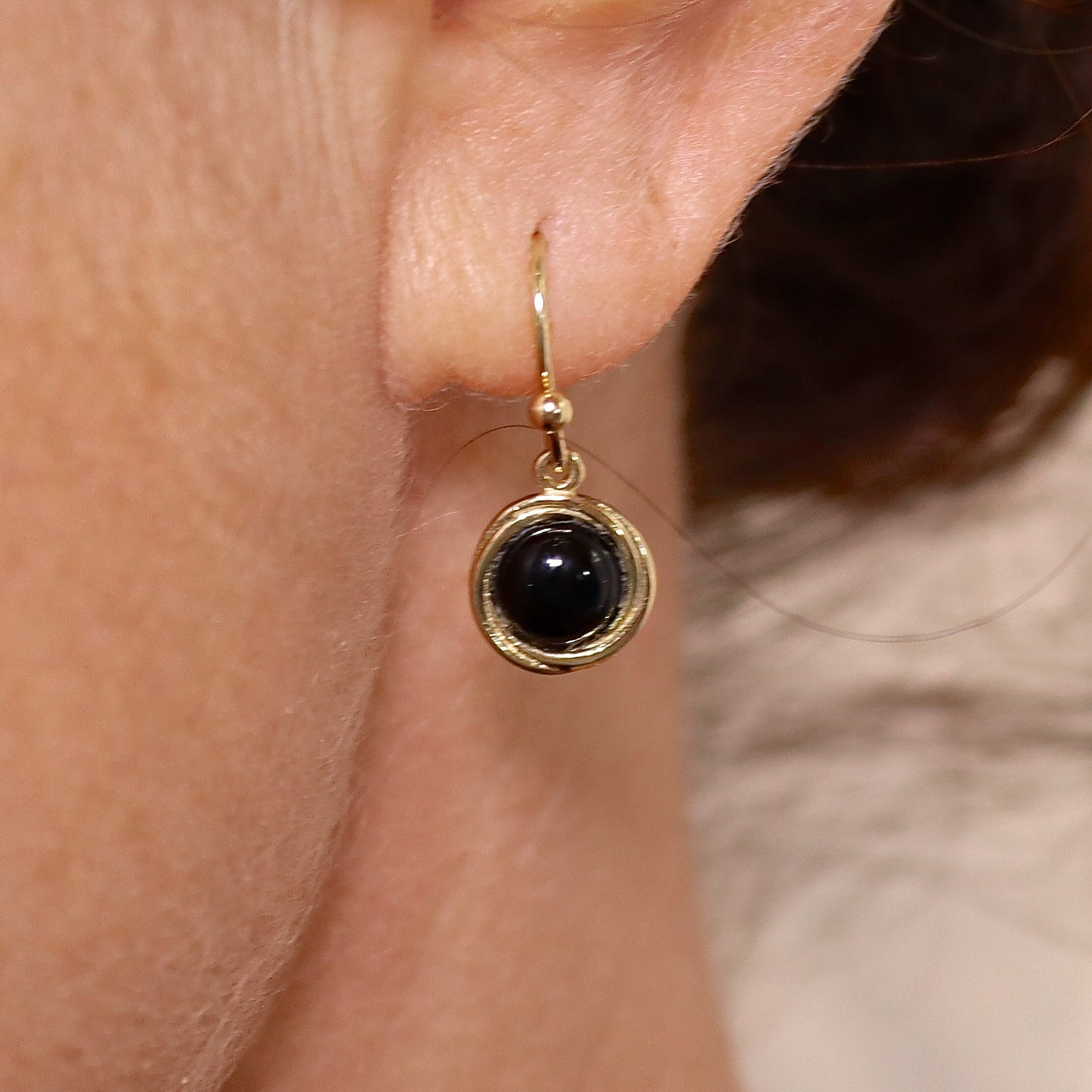 Solid 14k gold Opal Earrings, Real Gold dangle Earrings