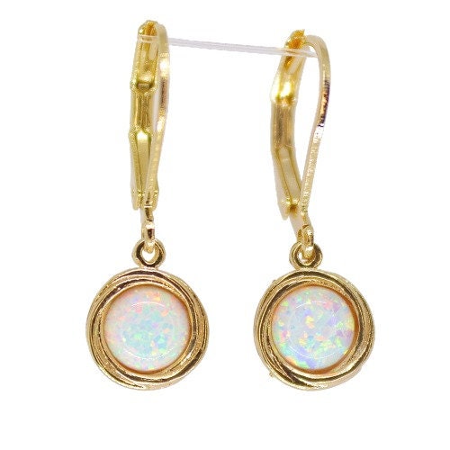 Moonstone 14k gold dangle earrings