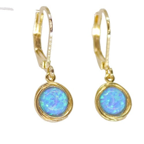 Moonstone 14k gold dangle earrings