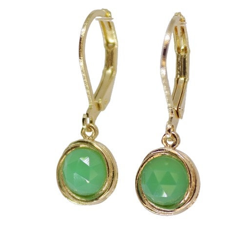 Moonstone 14k gold dangle earrings