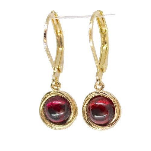 Moonstone 14k gold dangle earrings