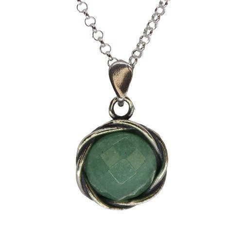 Garnet necklace sterling silver 925