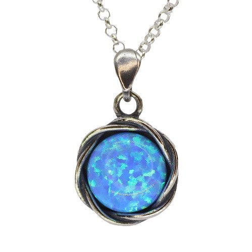 Garnet necklace sterling silver 925