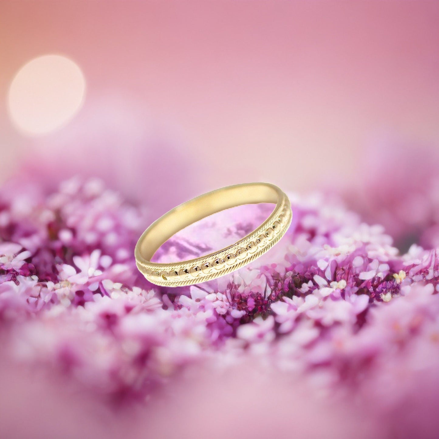 Solid 14k gold ring band
