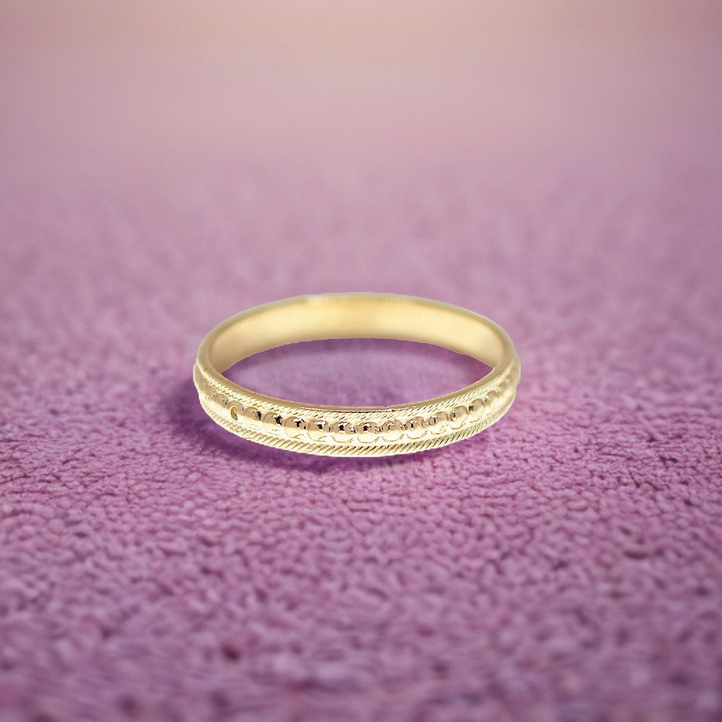 Solid 14k gold ring band