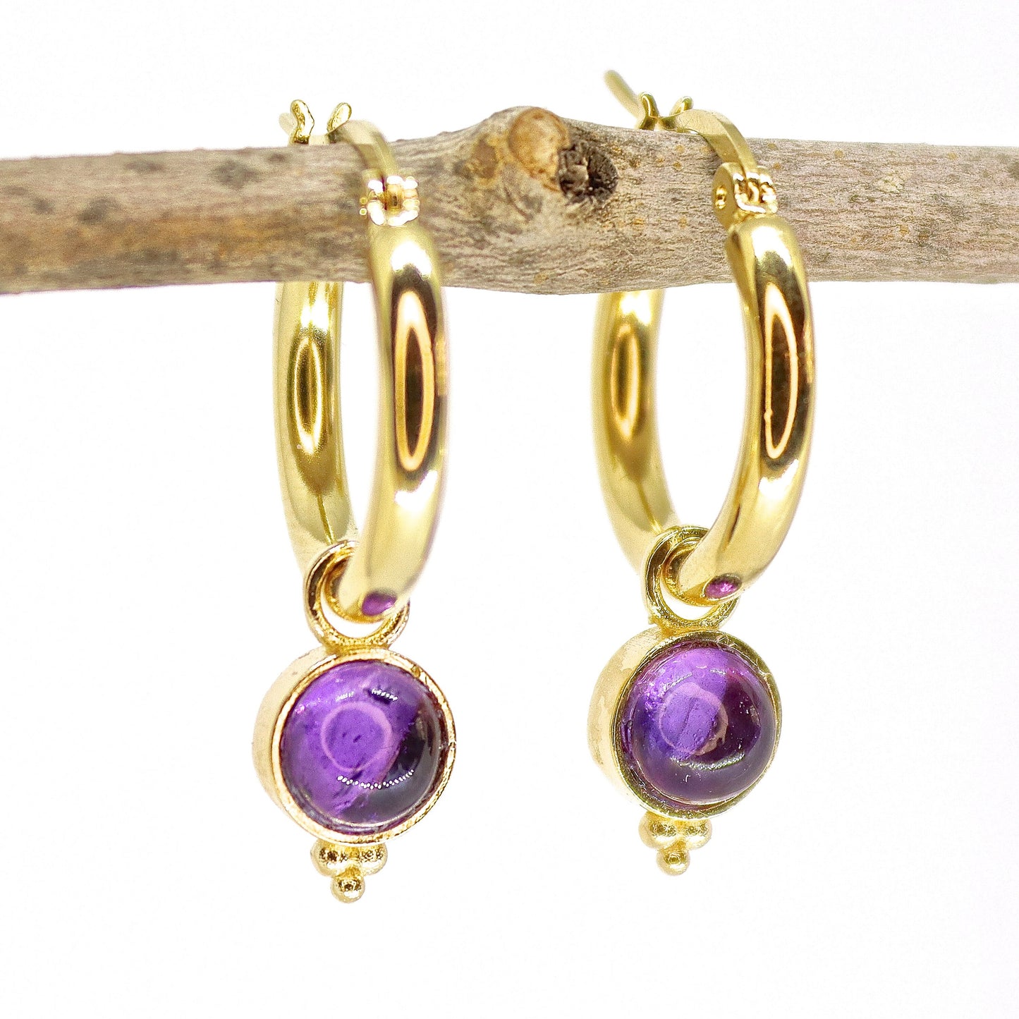 Opal 14k gold dangle hoop earrings, White opal hoop earrings