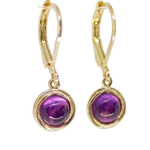Solid 14k gold Opal Earrings, Real Gold dangle Earrings