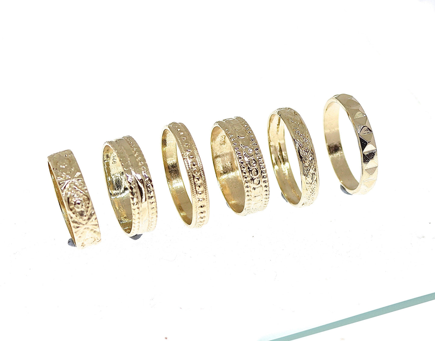 Solid 14k gold ring band