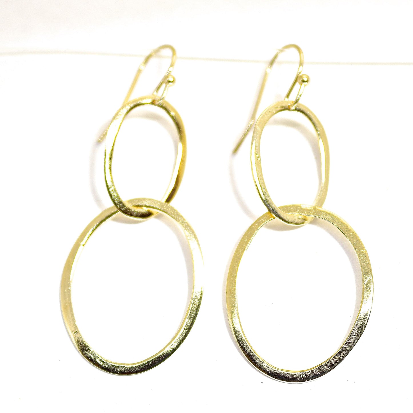 Link 14k gold dangle earrings