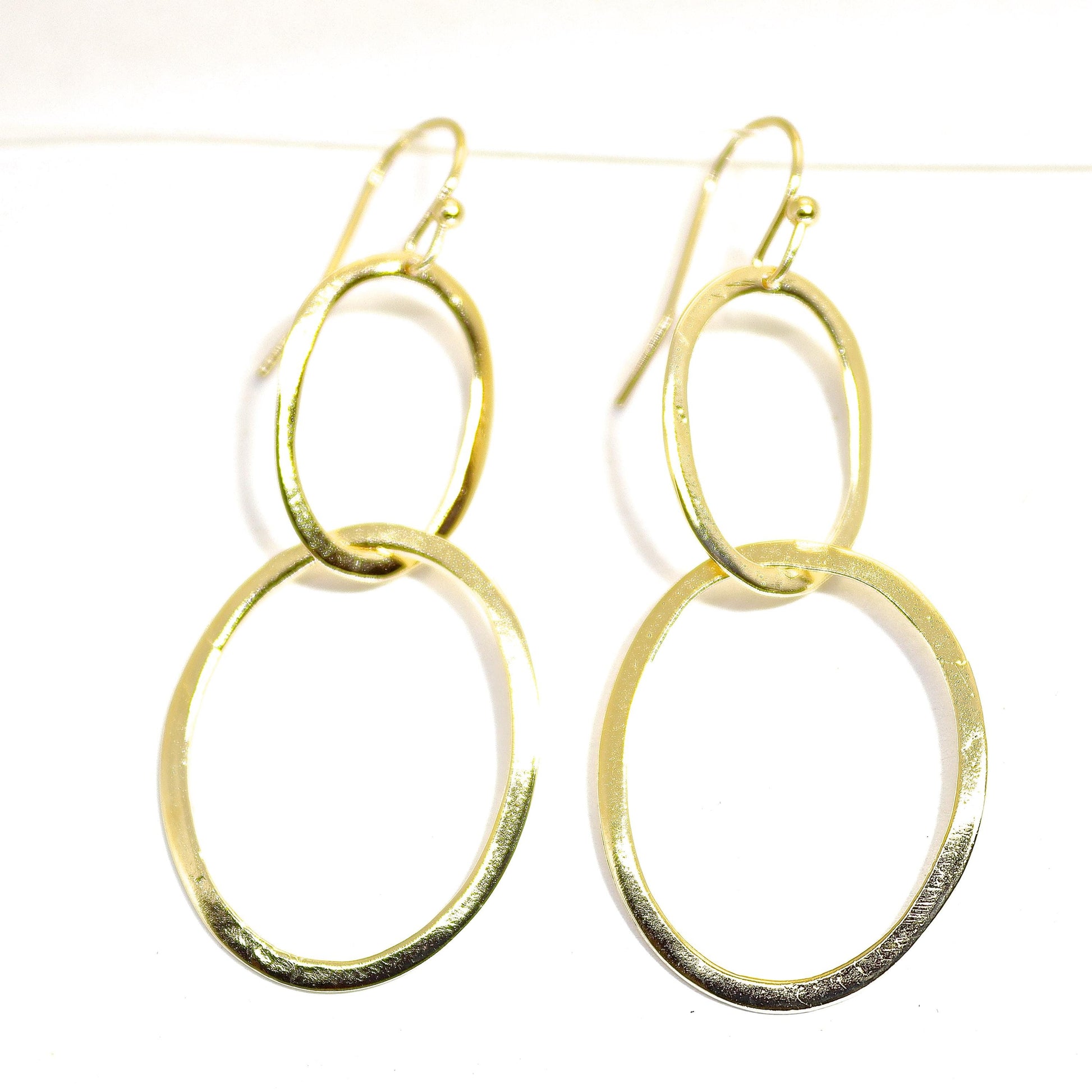 Link 14k gold dangle earrings