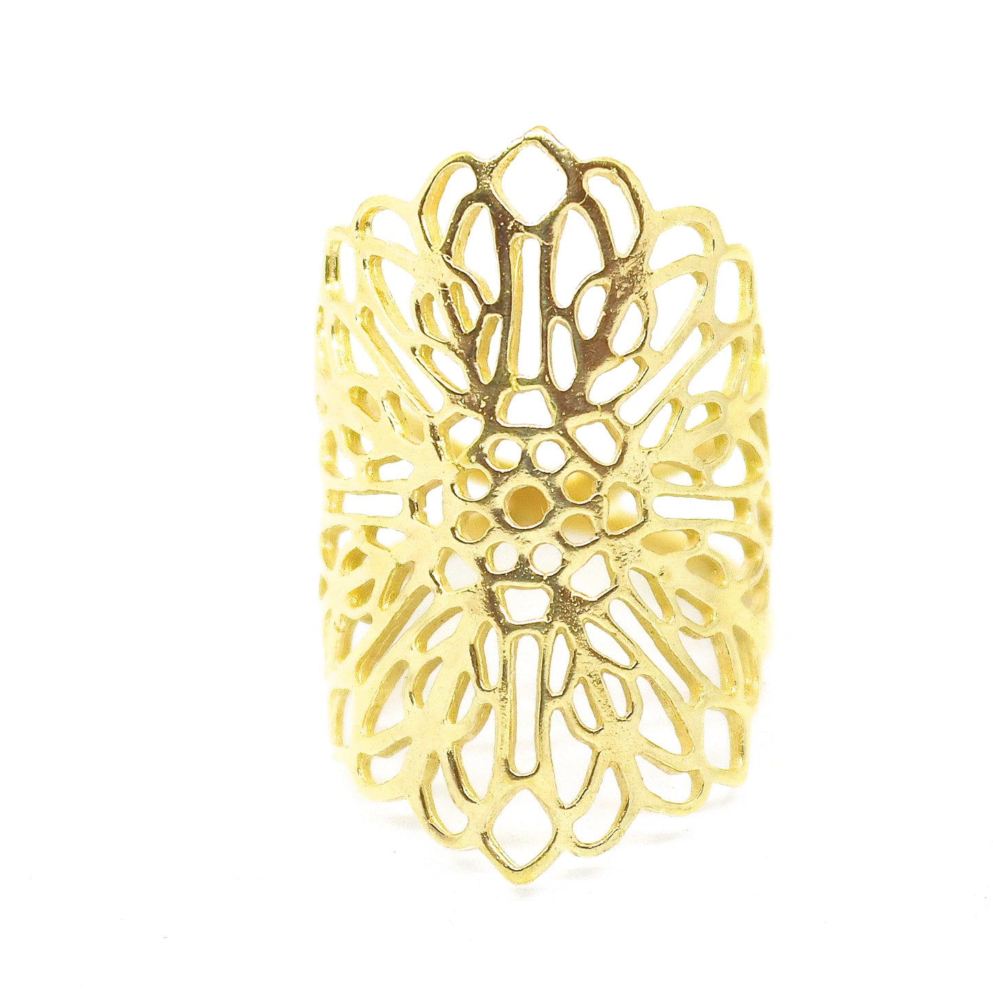 Flower 14K gold ring, 14k solid gold ring