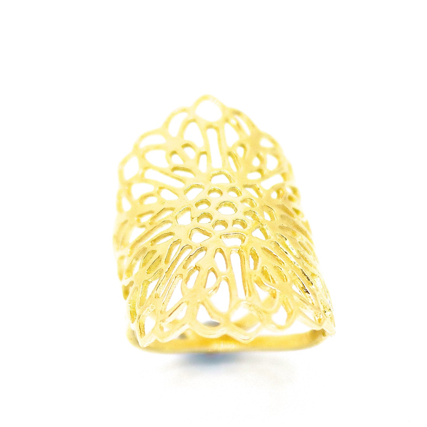 Flower 14K gold ring, 14k solid gold ring