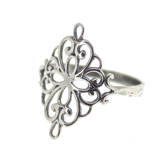 Victorian style sterling silver 925 ring band