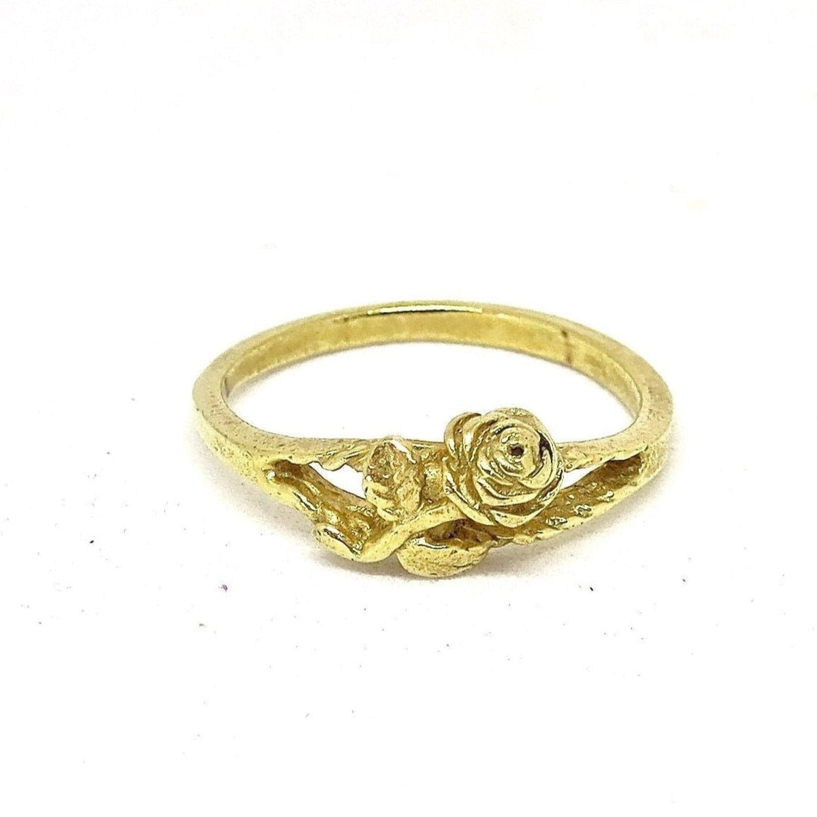 Rose solid 14k gold ring for Women