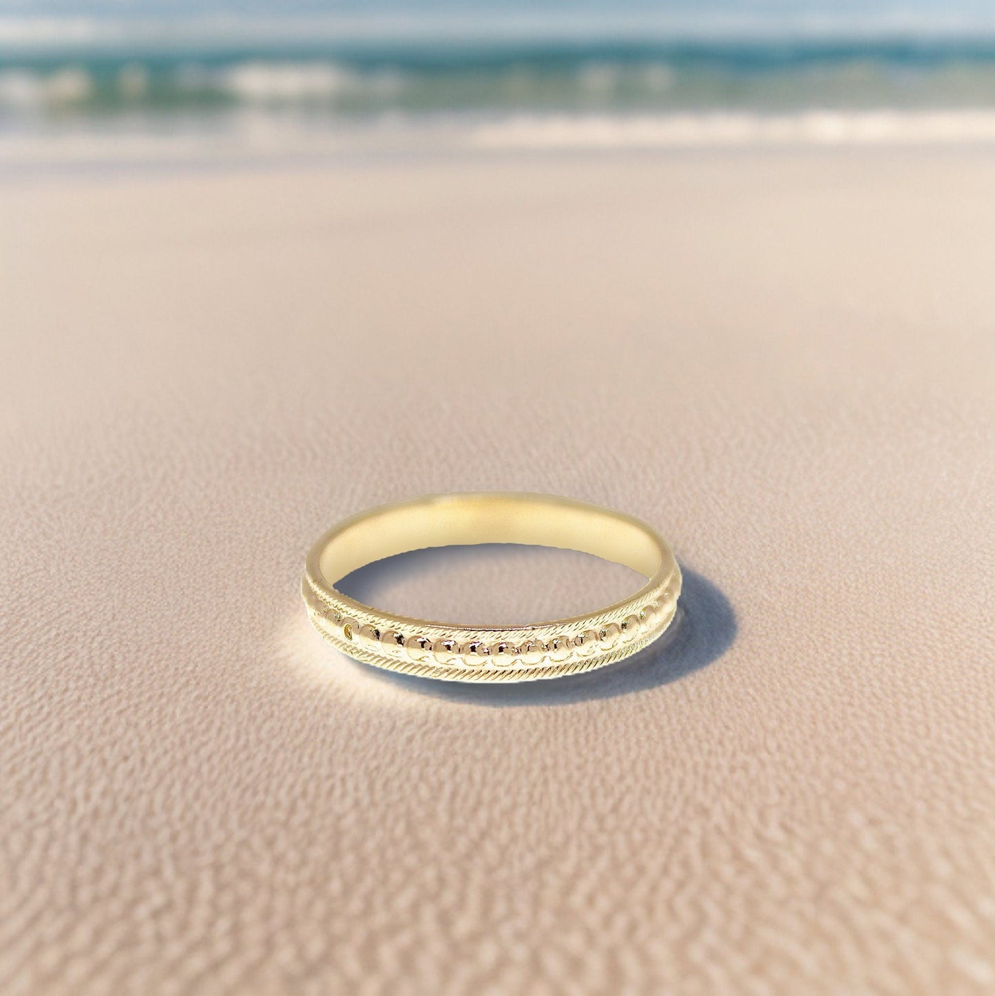 Solid 14k gold ring band