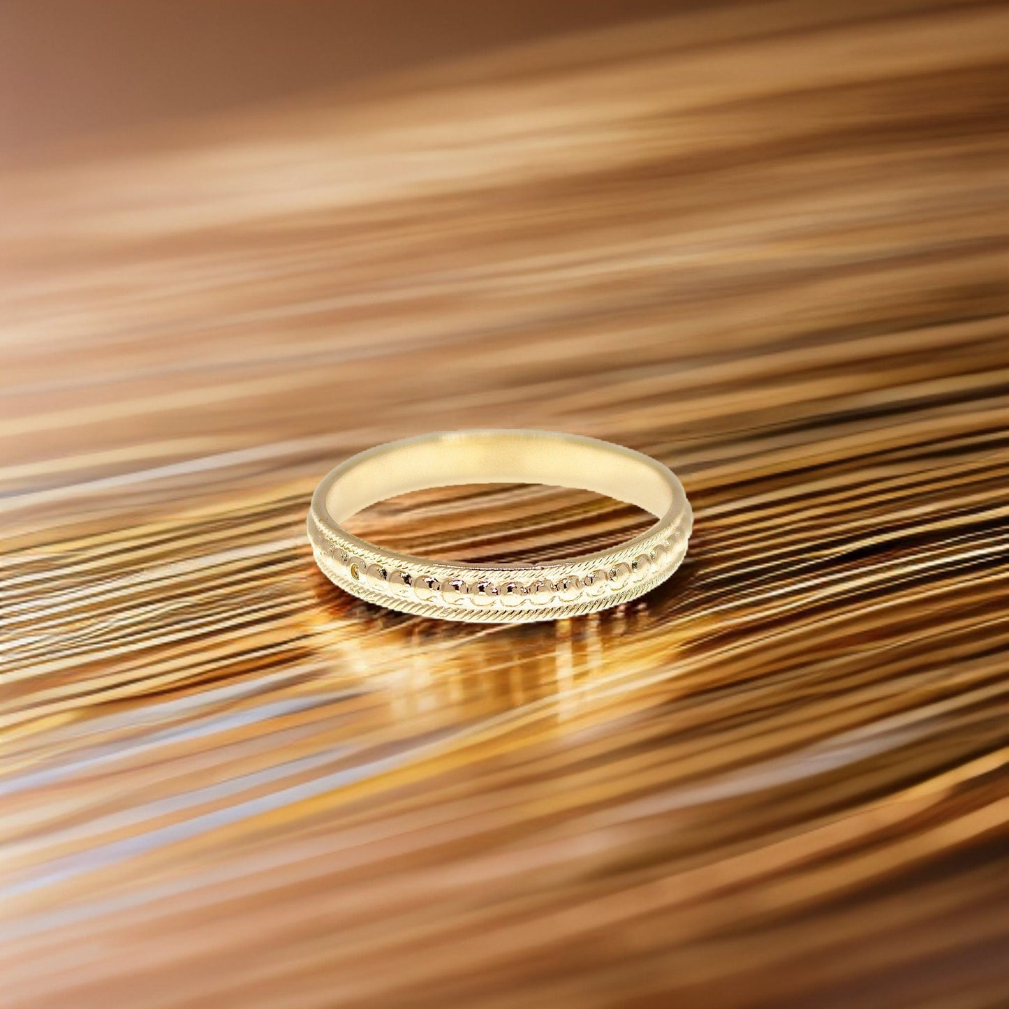 Solid 14k gold ring band