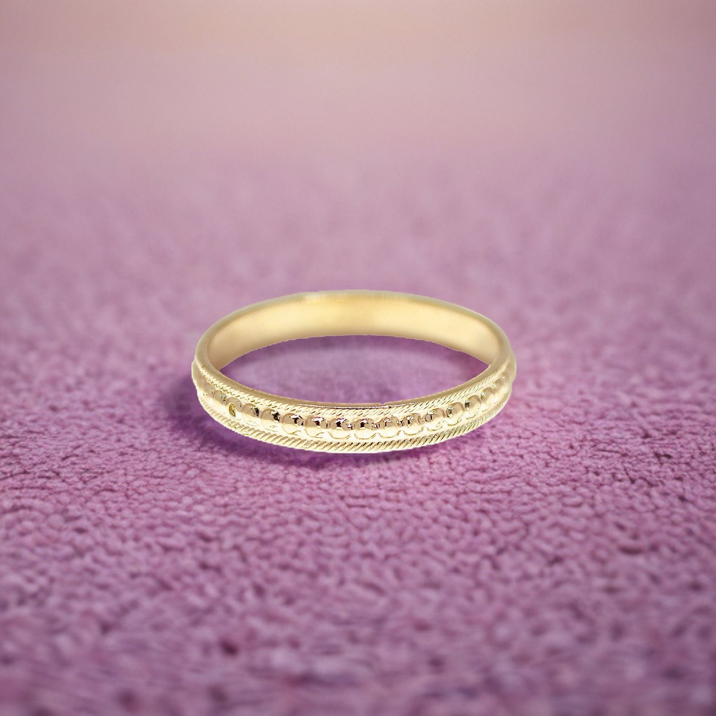 Solid 14k gold ring band