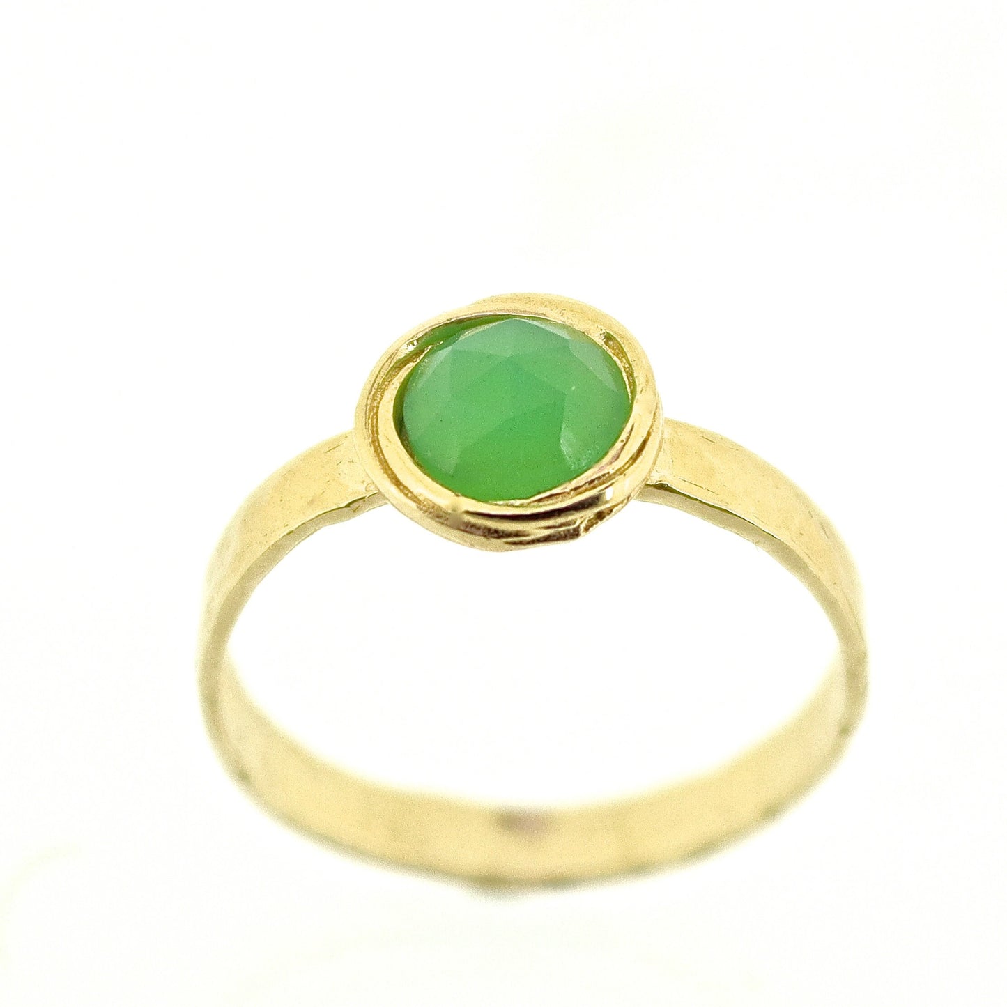 Black Onyx ring, Solid 14k gold ring band